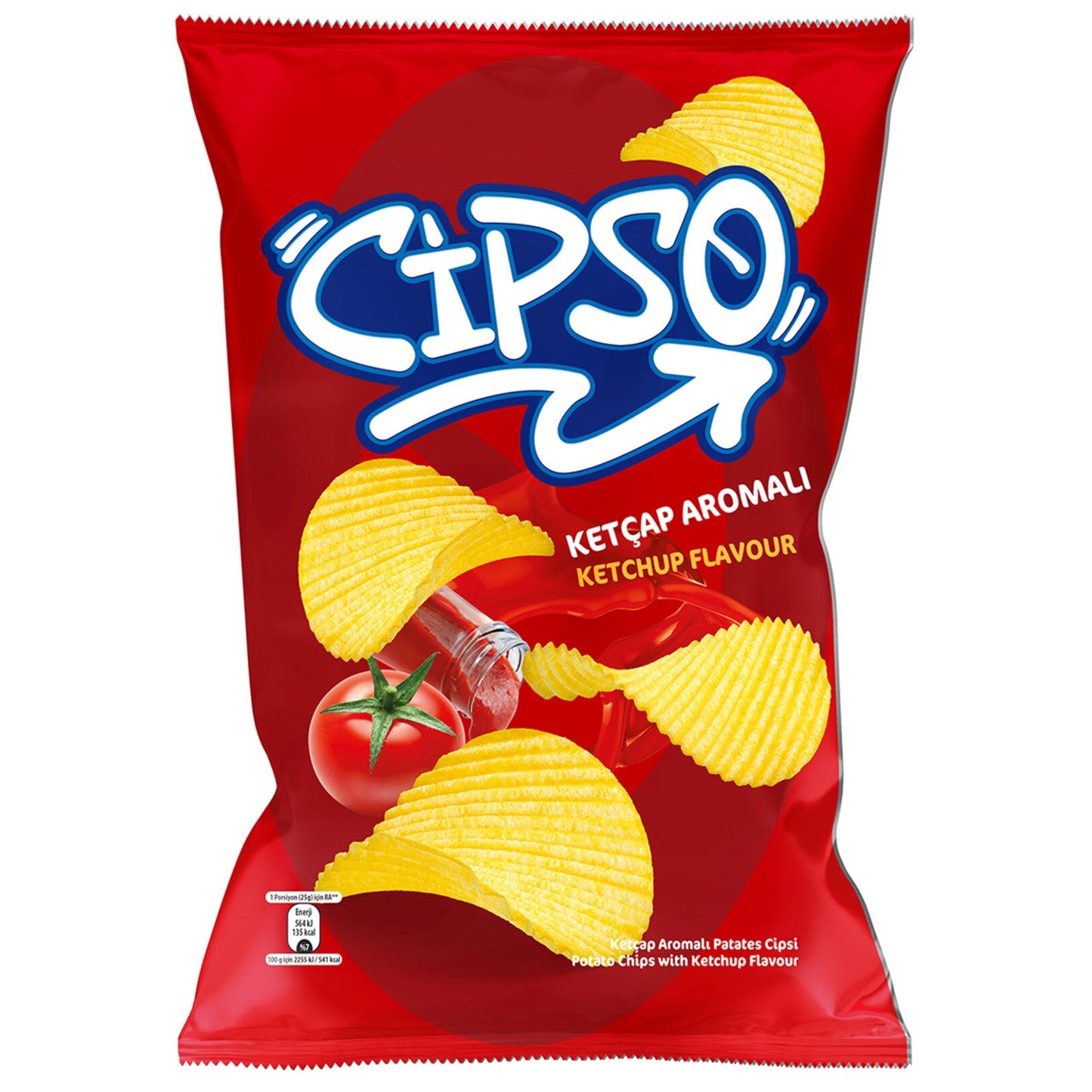 Cipso Tırtıklı Ketçap Aromalı Patates Cipsi 104 G