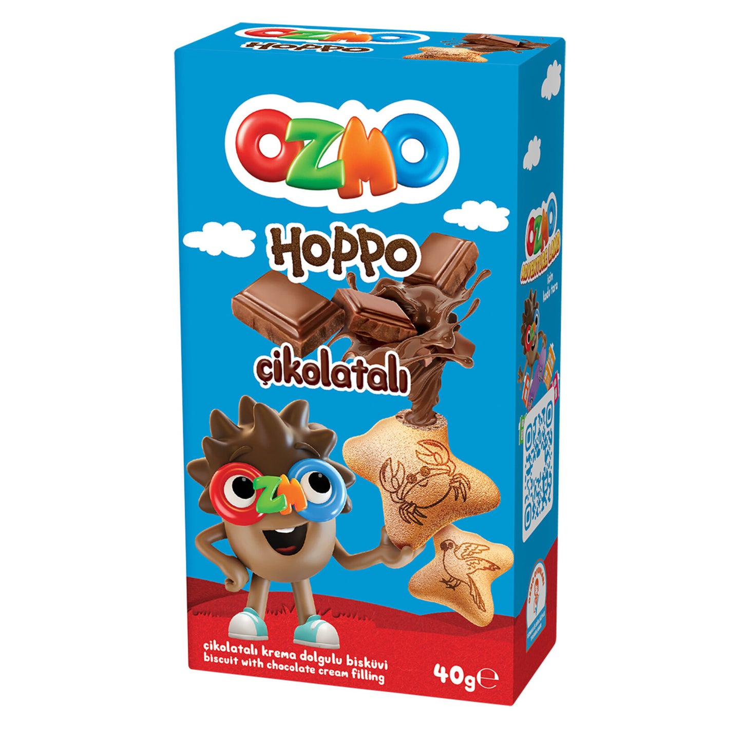Ozmo Hoppo Çikolatalı Krema Dolgulu Bisküvi 40 G