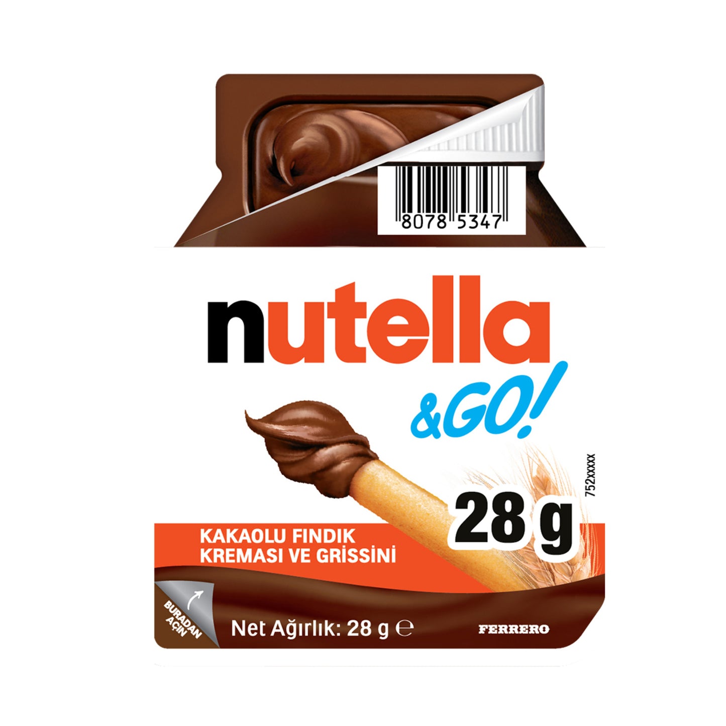 Nutella & Go Kakaolu Fındık Kreması ve Grissini 28 G