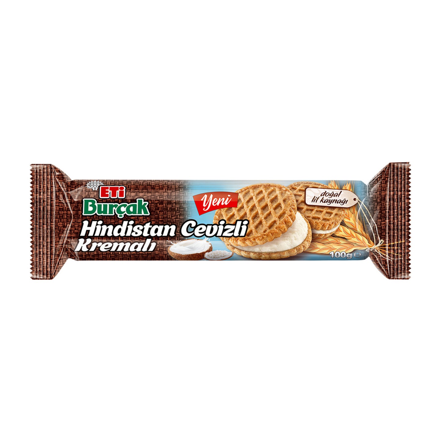 Eti Burçak Hindistan Cevizli Kremalı Yulaflı Bisküvi 100 G