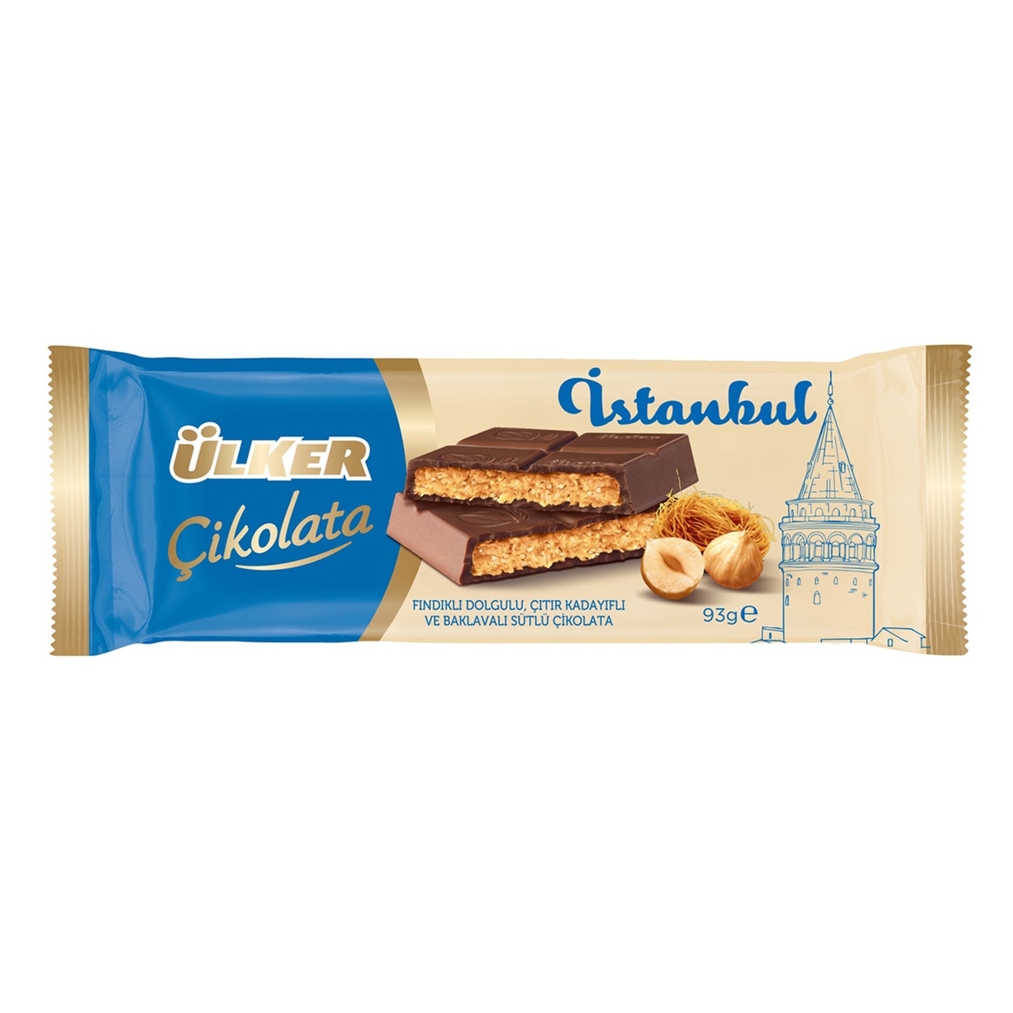 Ülker Çikolata İstanbul Fındıklı & Çıtır Kadayıflı 93 G