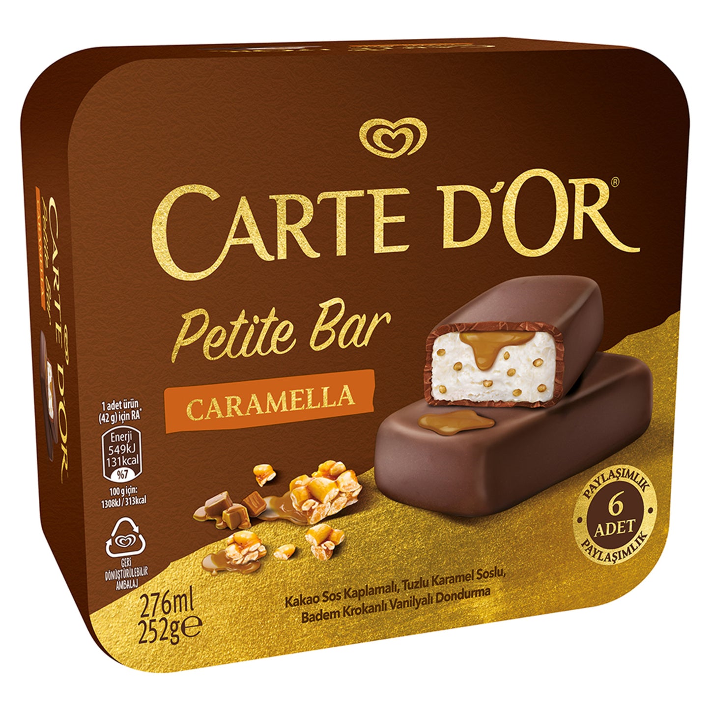 Carte D'or Petite Bar Caramella 6'lı 276 Ml