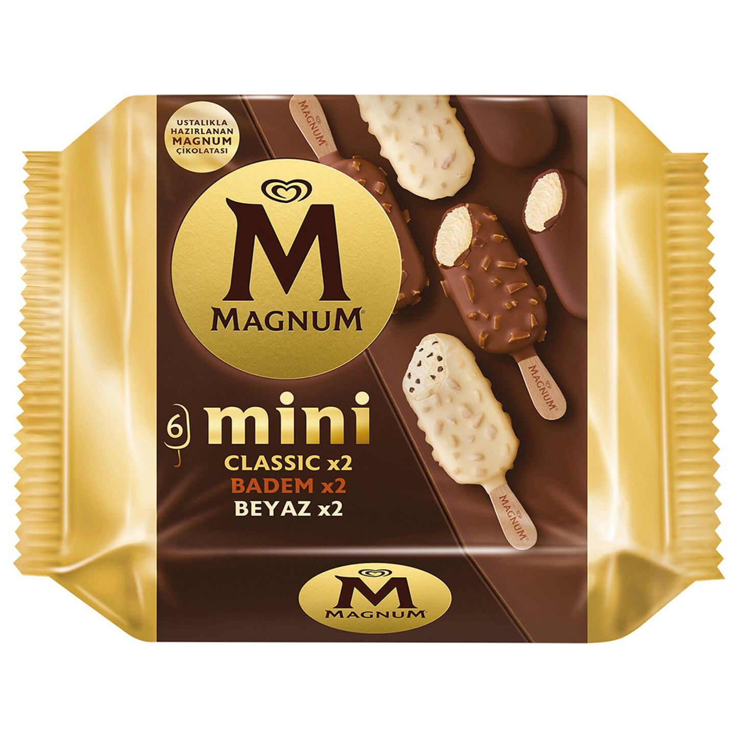 Magnum Mini Classic, Badem, Beyaz 345 Ml 6'lı