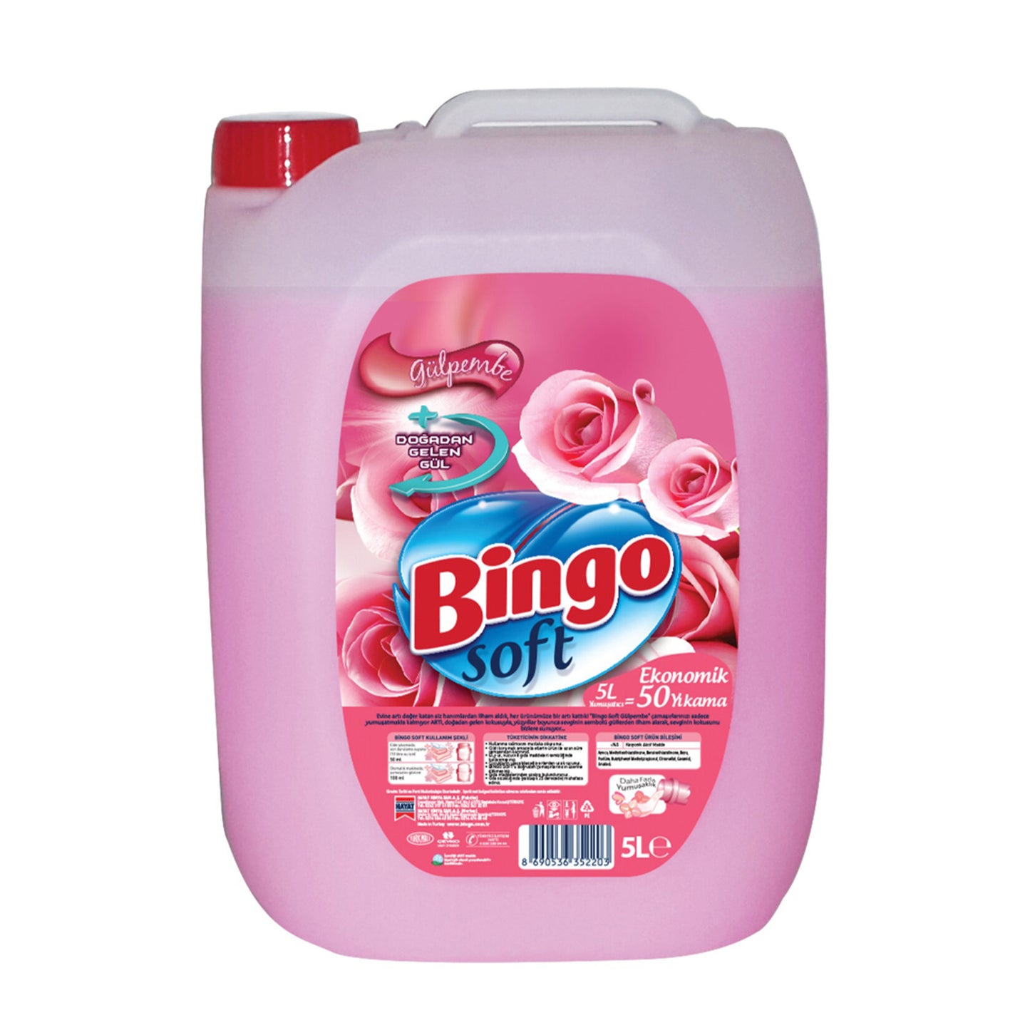 Bingo Soft Yumuşatıcı 5 L Gülpembe
