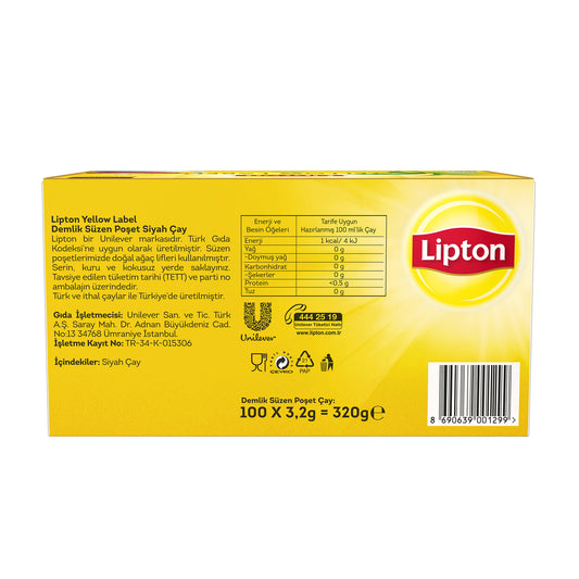 Lipton Demlik Poşet Çay Yellow Label 100'lü