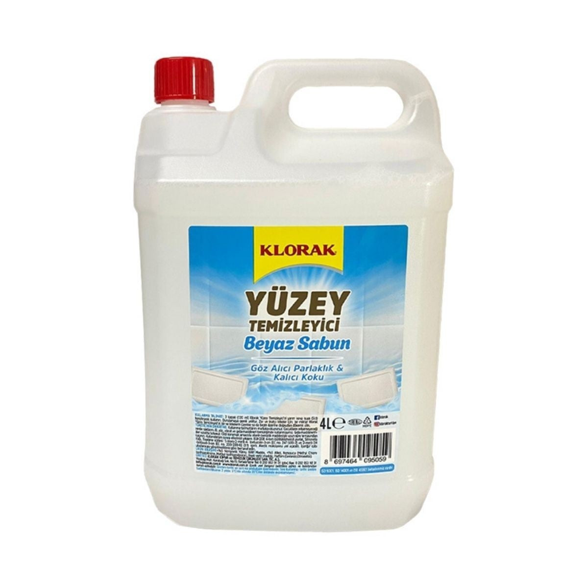 Klorak Yüzey Temizleyici Beyaz Sabun 4 Lt