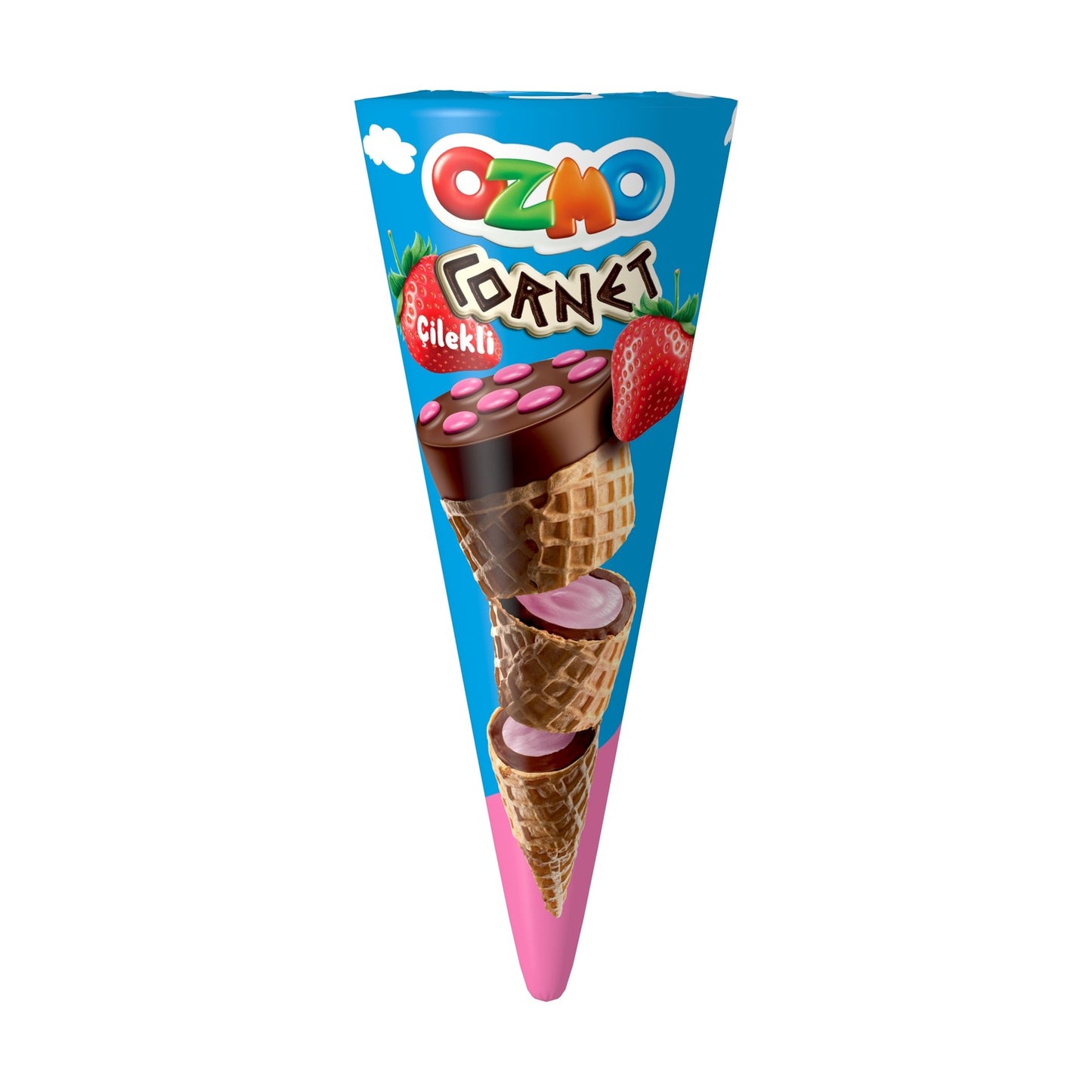 Ozmo Cornet Çilekli Gofret 25 G