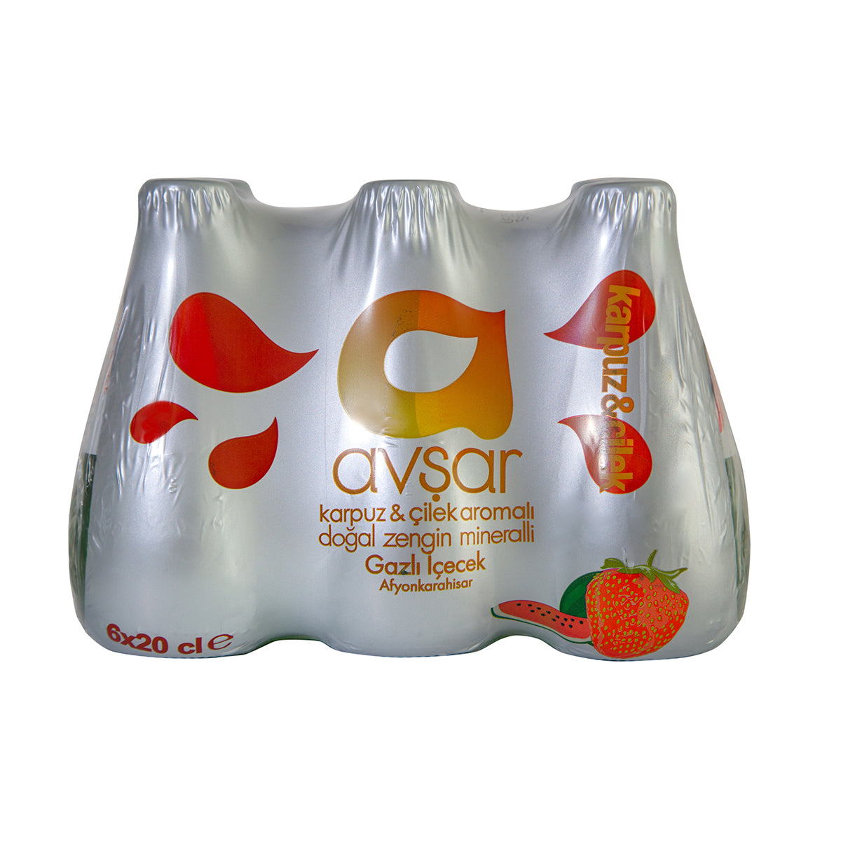 Avşar Karpuz & Çilek Aromalı Gazlı İçecek 6'lı