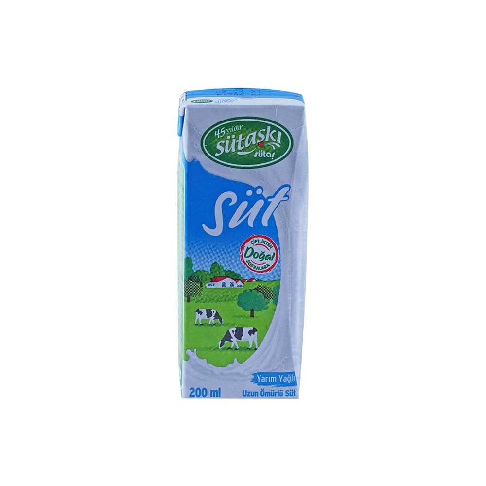 Sütaş Yarım Yağlı Süt 200 ml