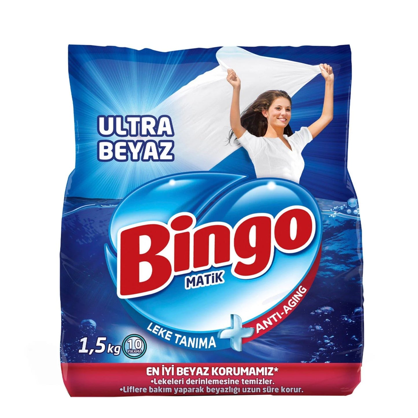 Bingo Çamaşır Deterjanı Ultra Beyaz 1,5 Kg