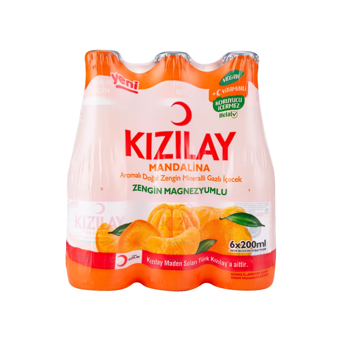 Kızılay Mandalina Aromalı Maden Suyu 6 x 200 ml