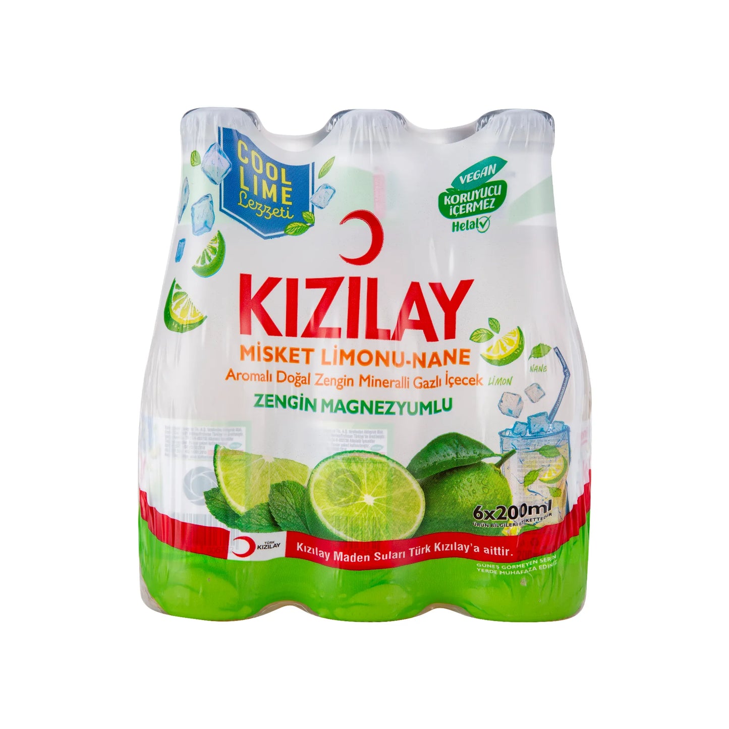 Kızılay Misket Limon-Nane Aromalı Maden Suyu 6 x 200 ml