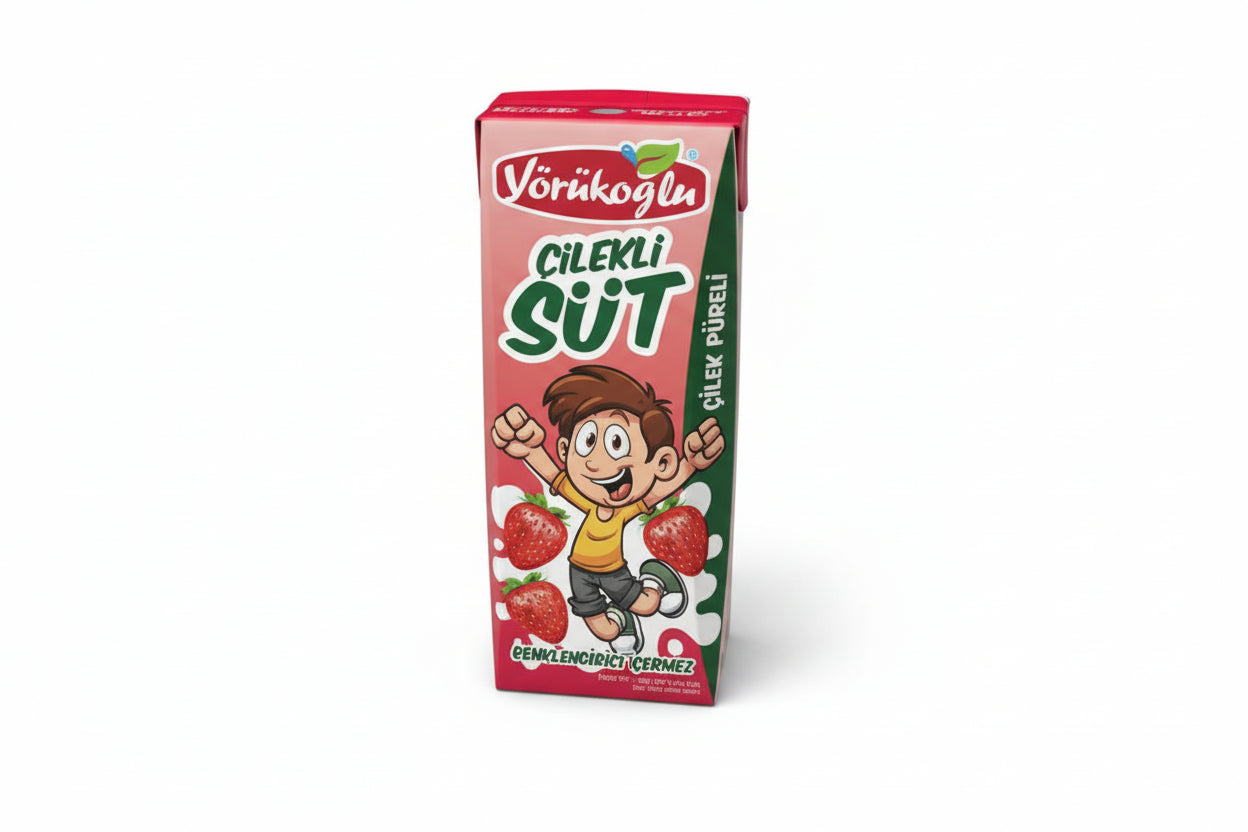 Yörükoğlu Çilekli Süt 200 Ml