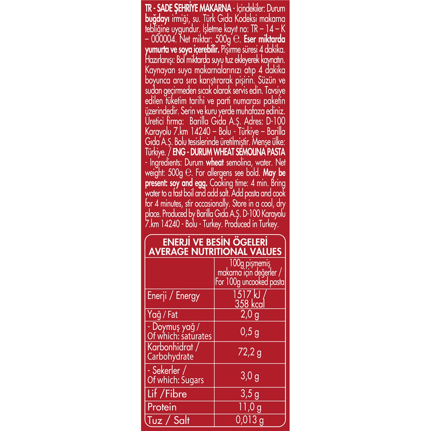 Filiz Tel Şehriye 500 G