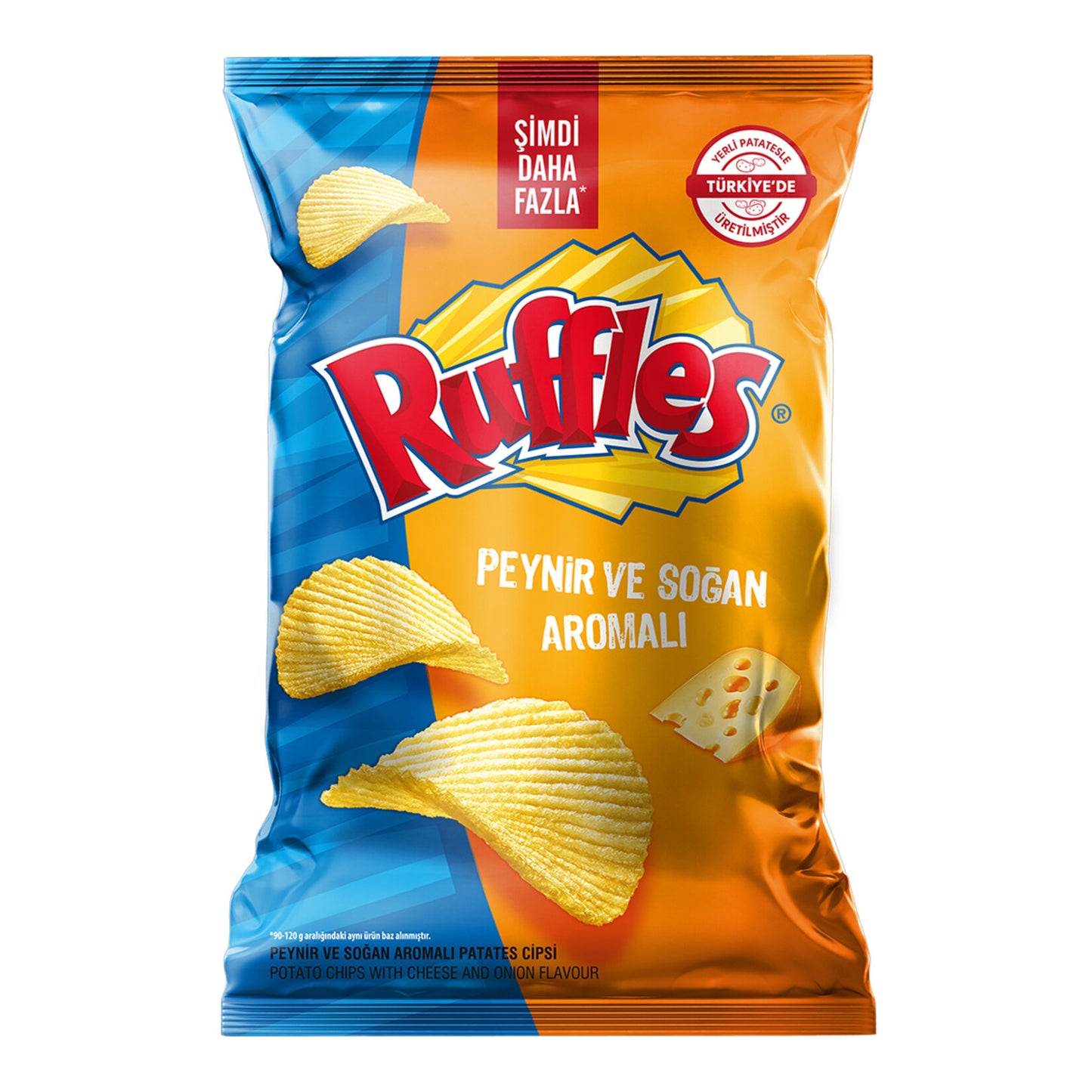 Ruffles Peynir ve Soğan Aromalı Patates Cipsi Süper Boy 105 G