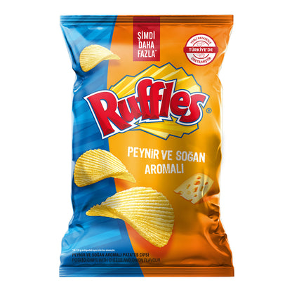 Ruffles Peynir ve Soğan Aromalı Patates Cipsi Süper Boy 105 G