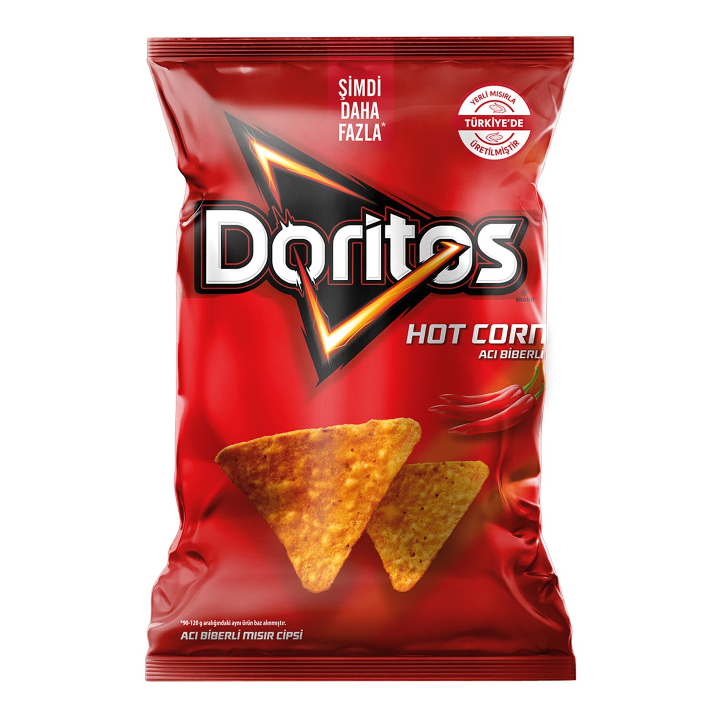 Doritos Hot Corn Acı Biberli Mısır Cipsi Süper Boy 109 G