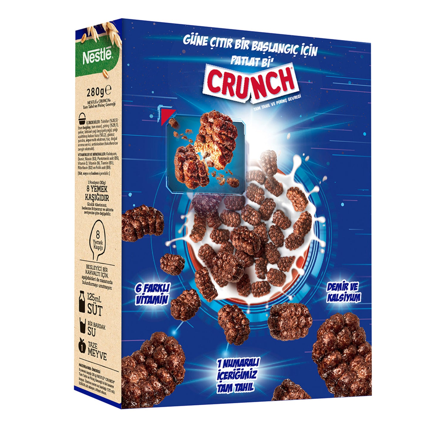 Nestle Crunch Tam Tahıl ve Pirinç Gevreği Kutu 280 G