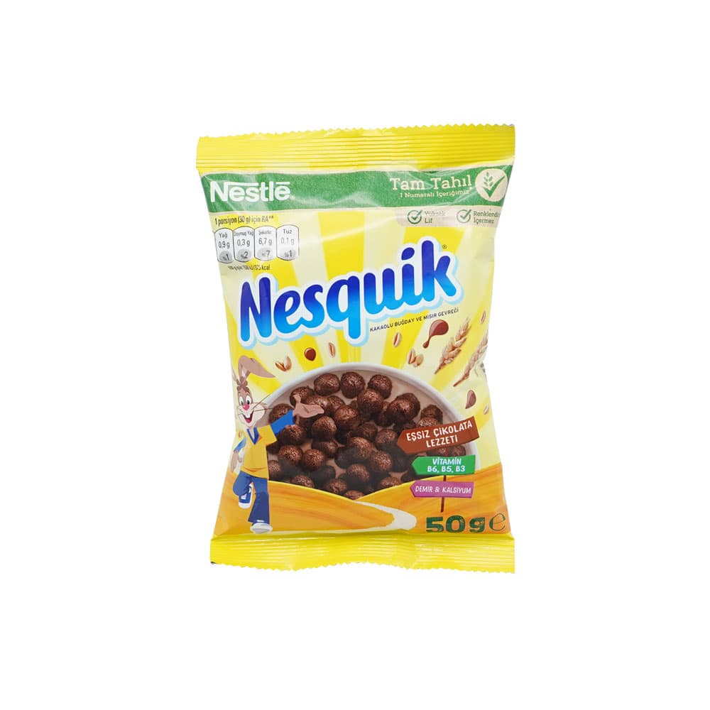 Nestle Nesquik Kakaolu Buğday ve Mısır Gevreği 50 G