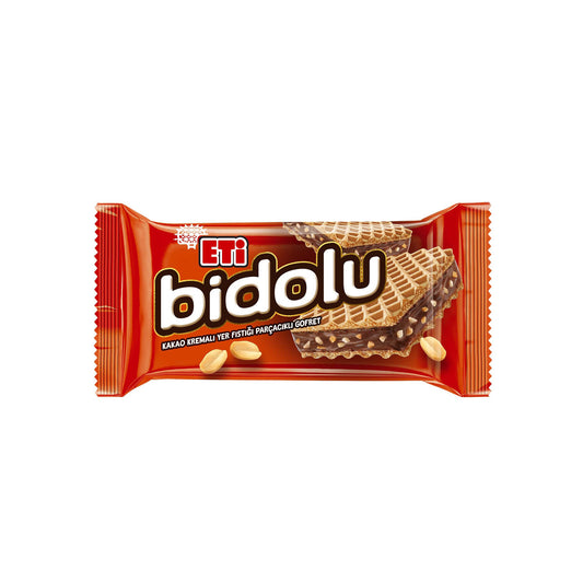 Eti Bidolu Kakao Kremalı Yer Fıstığı Parçacıklı Gofret 36 g