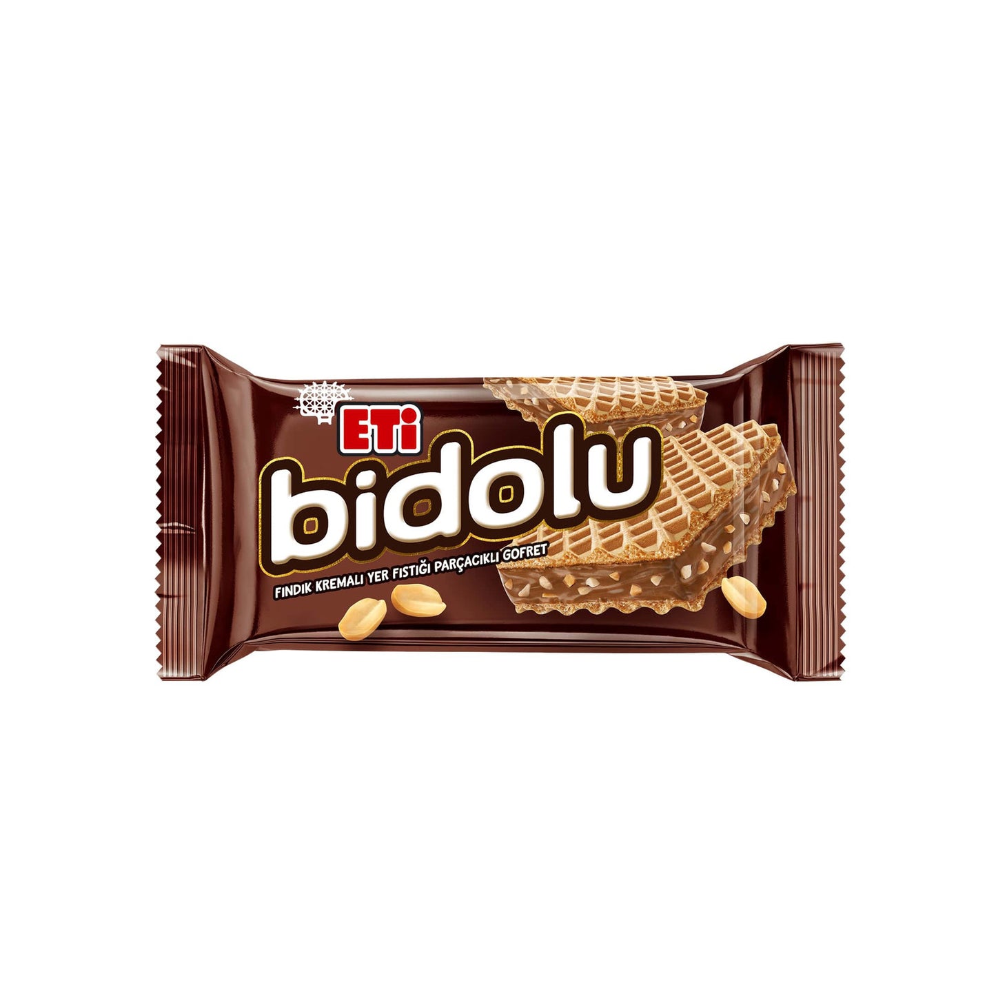 Eti Bidolu Yer Fıstığı Parçacıklı Fındık Kremalı Gofret 36 G