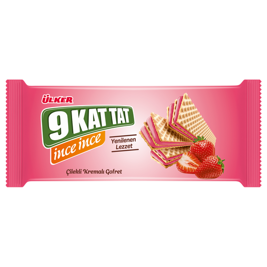 Ülker 9 Kat Tat İnce İnce Çilekli Gofret 114 G