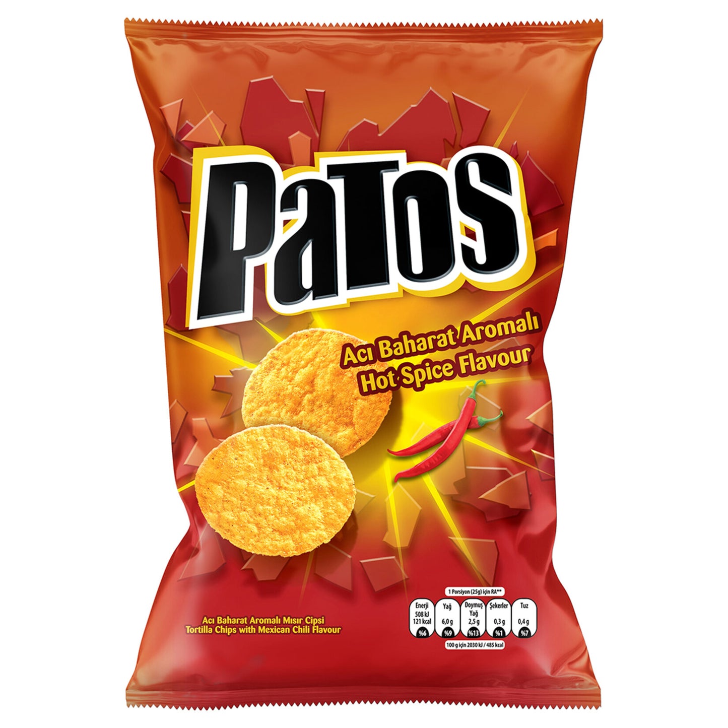 Patos Acı Baharat Aromalı Mısır Cipsi 185 G