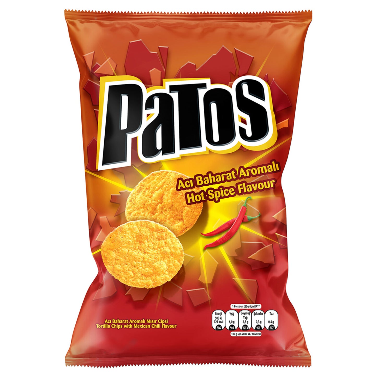 Patos Acı Baharat Aromalı Mısır Cipsi 135 G