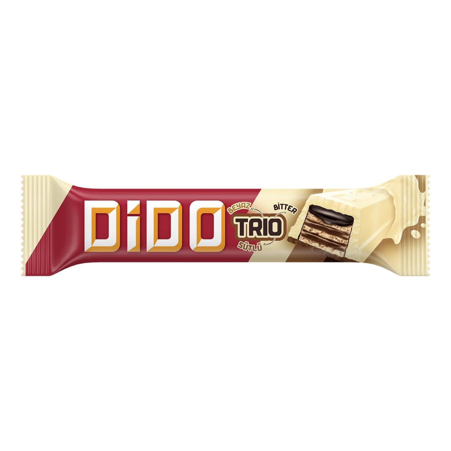 Ülker Dido Trio Beyaz Sütlü Bitter Çikolatalı Gofret 36.5 G