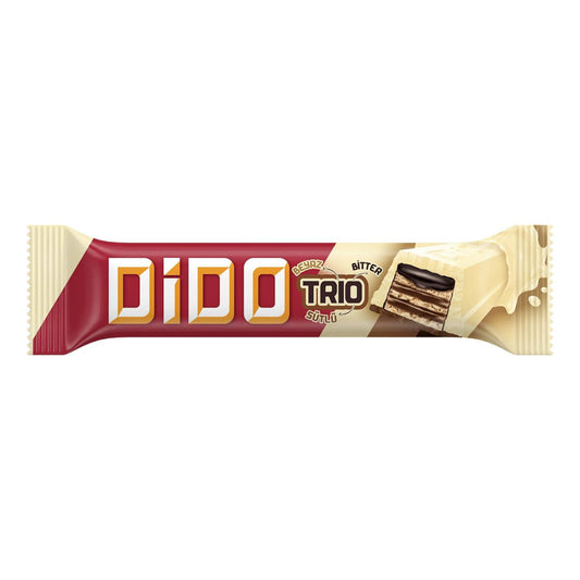 Ülker Dido Trio Beyaz Sütlü Bitter Çikolatalı Gofret 36.5 G