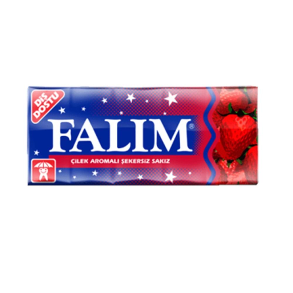 Falım Çilek Aromalı Şekersiz Sakız 5'li