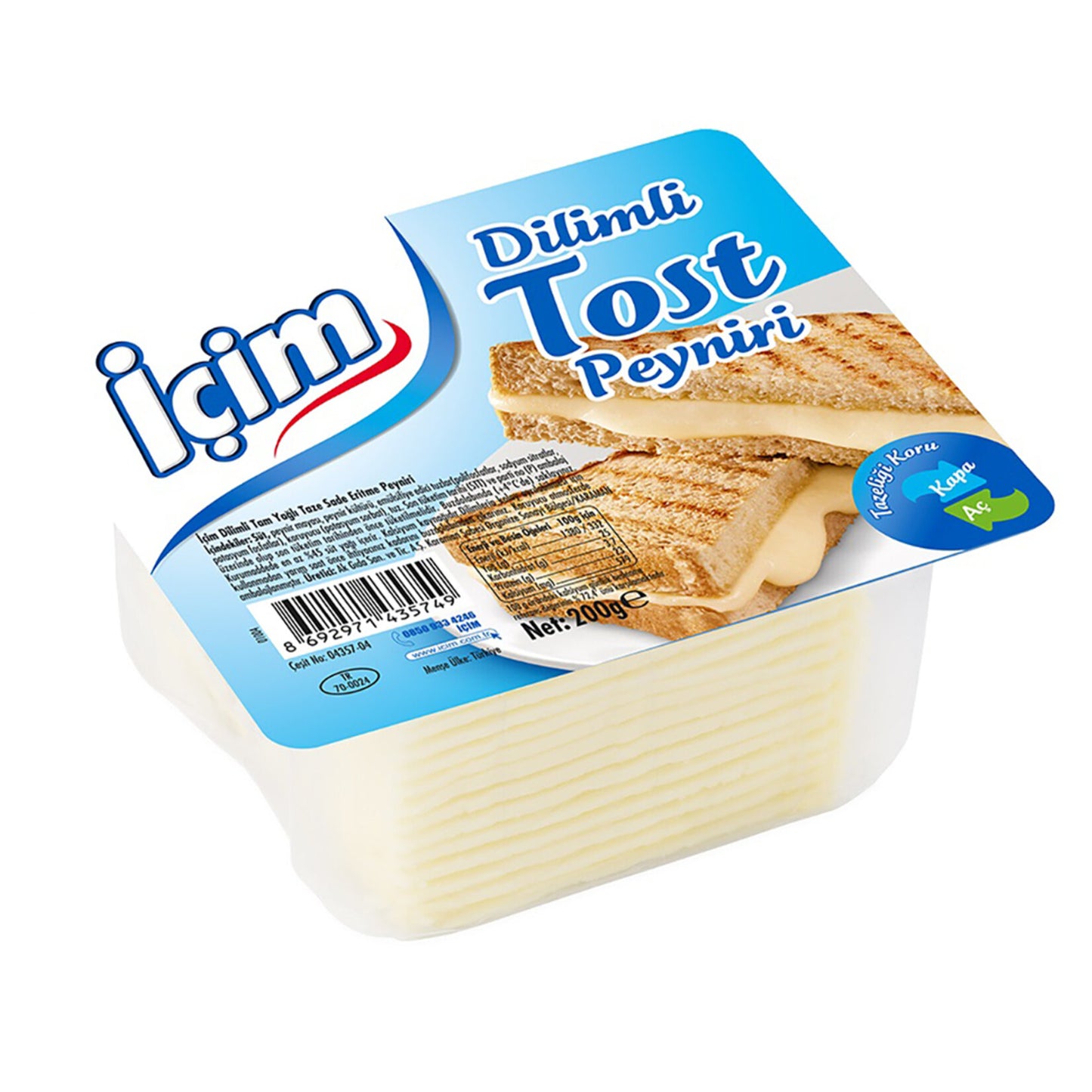 İçim Dilimli Tost Peyniri 200 G