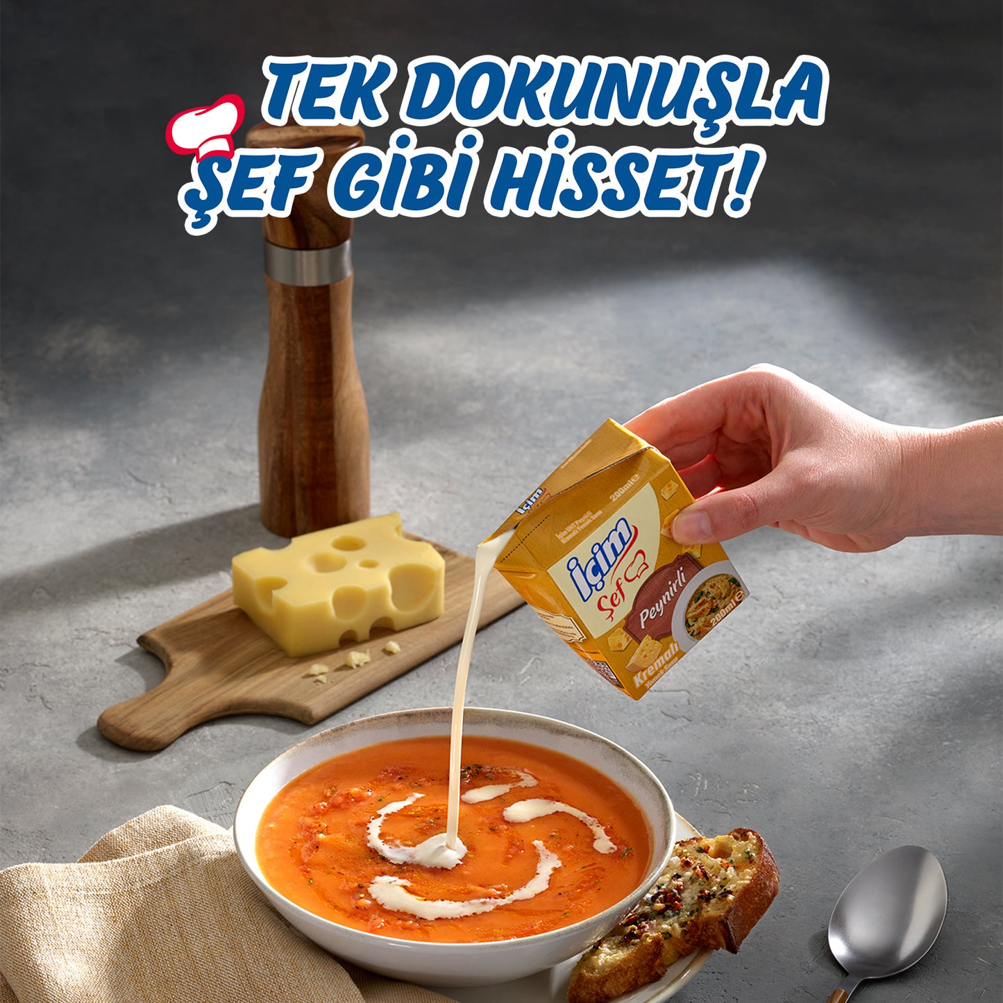 İçim Şef Peynirli Kremalı Yemek Sosu 200 Ml
