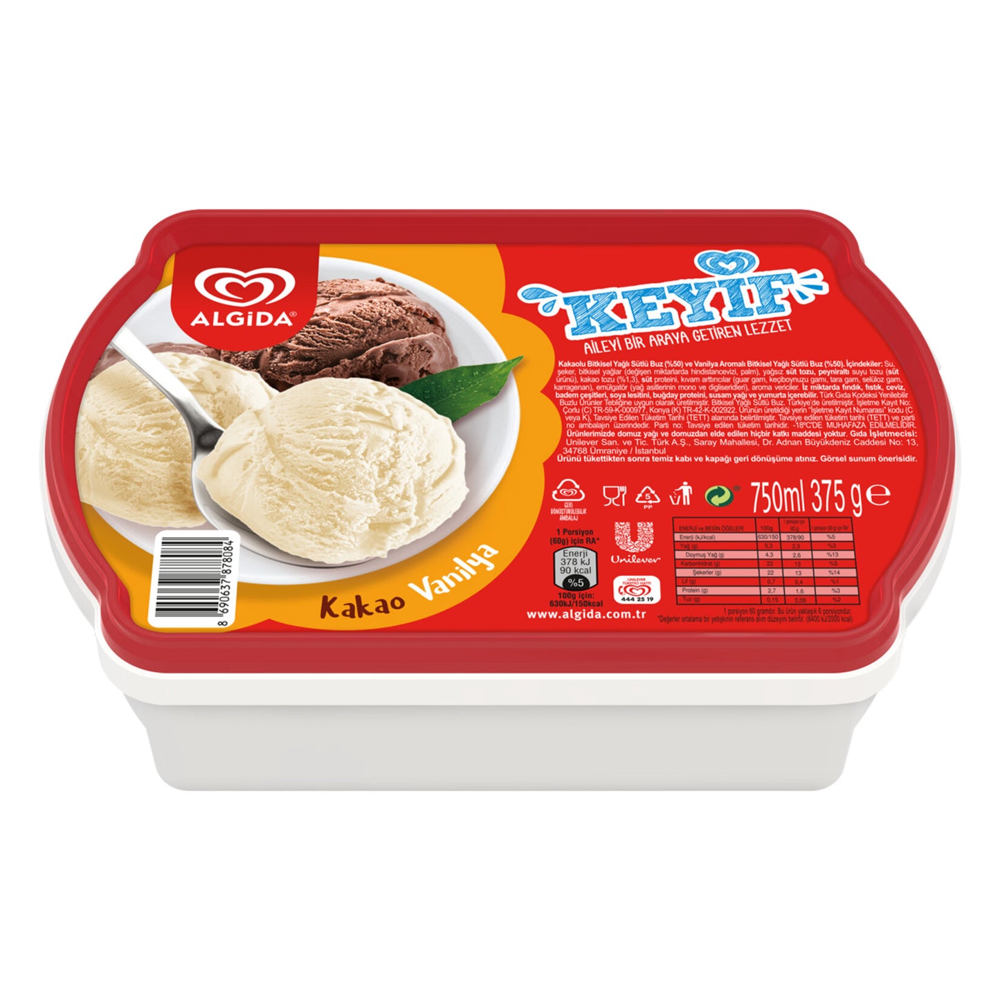 Algida Keyif Vanilya 750 Ml