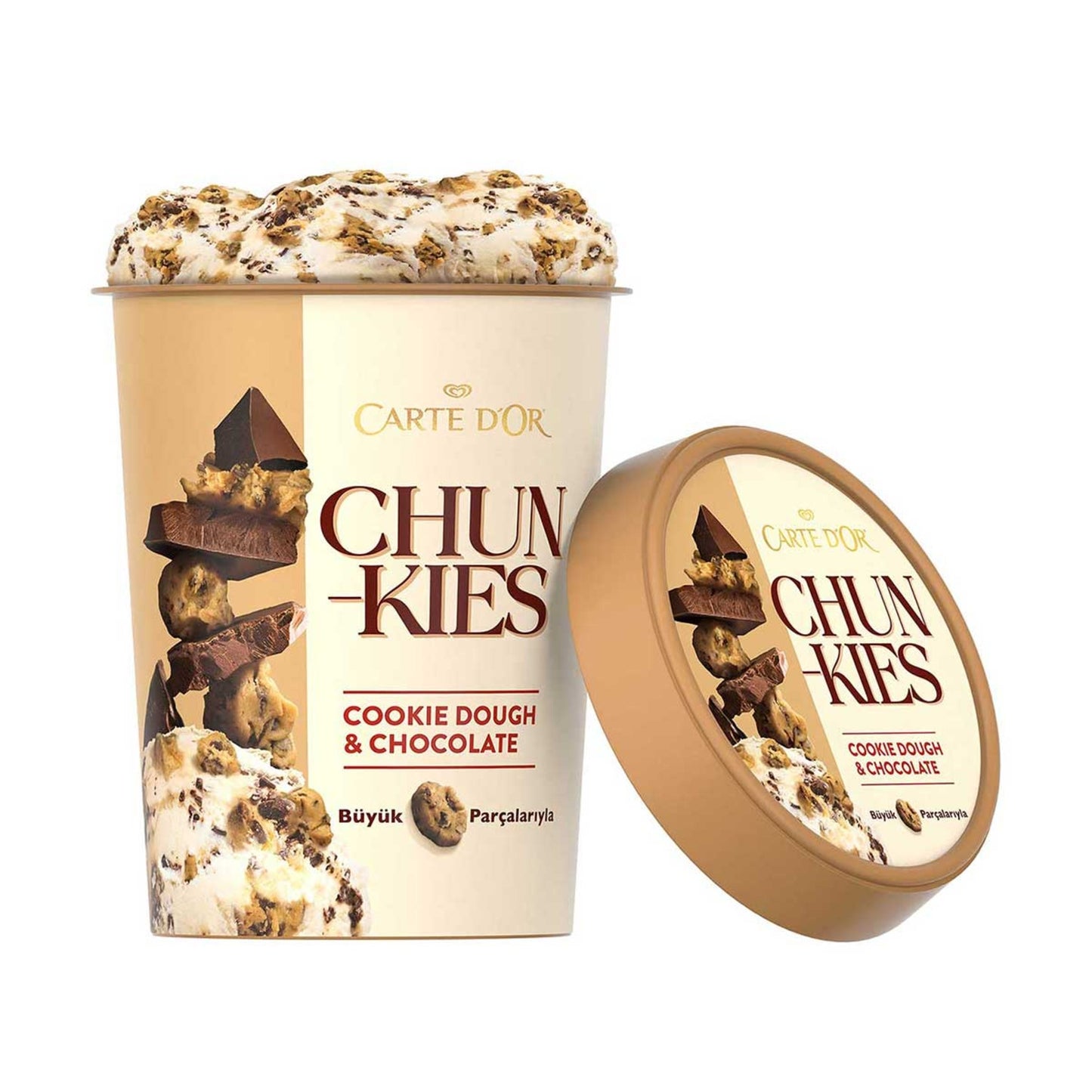 Carte d'Or Chunkies Cookie Dough & Çikolata, Vanilyalı Dondurma 430 Ml