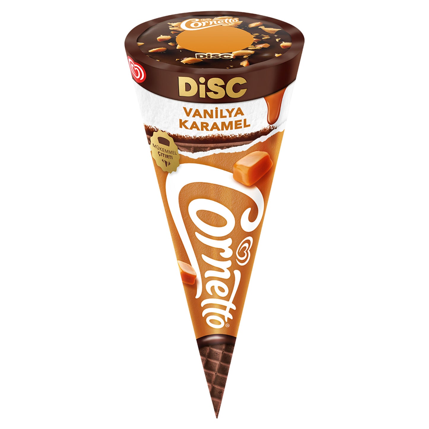 Algida Cornetto Disc Vanilya Karamel 130Ml