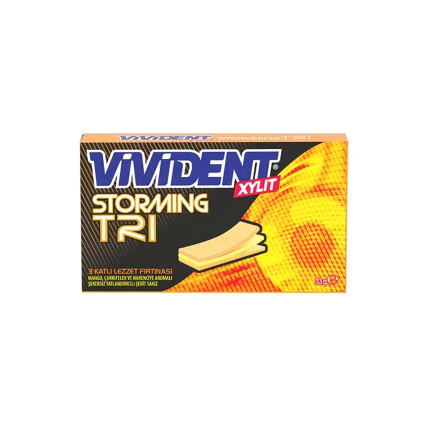 Vivident Storming Tri Mango Çarkıfelek ve Narenciye Aromalı Sakız 33 G