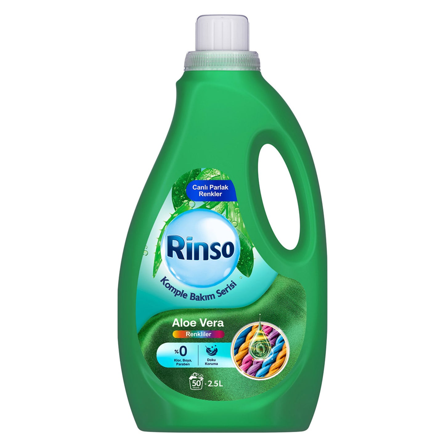 Rinso Sıvı Çamaşır Deterjanı Komple Bakım Serisi Aloe Vera Renkliler İçin 2.5 L