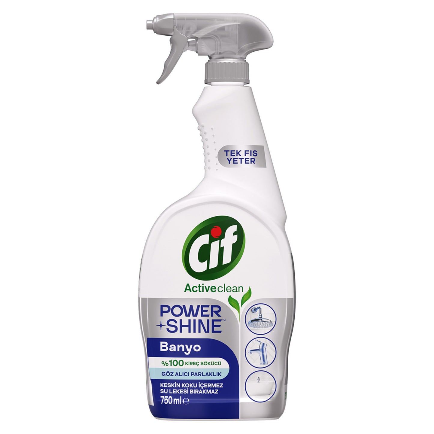 Cif Power & Shine Sprey Banyo İçin Temizleyici ve Kireç Çözücü 750 Ml