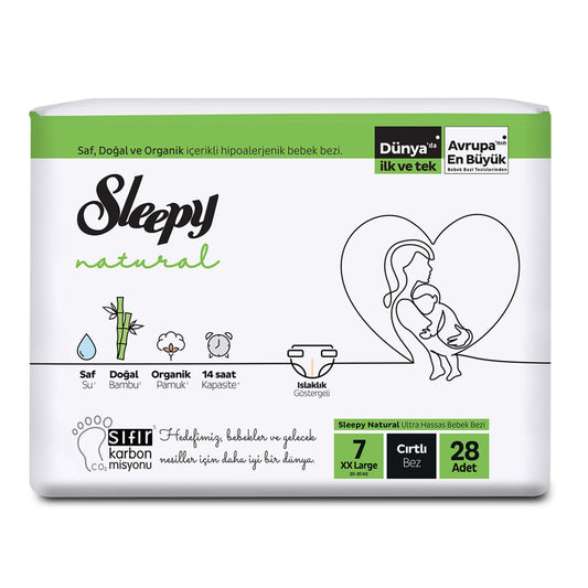 Sleepy Natural Jumbo Paket 7 Beden Xxl 20-30 Kg 28'Lı