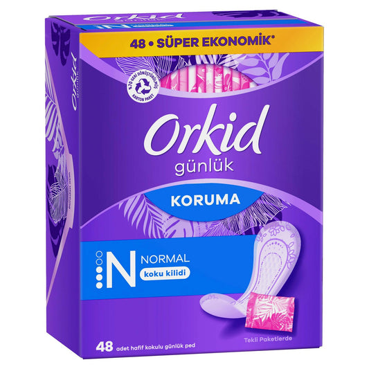 Orkid Günlük Koruma Çanta Paket Süper Ekonomik Normal 48'li