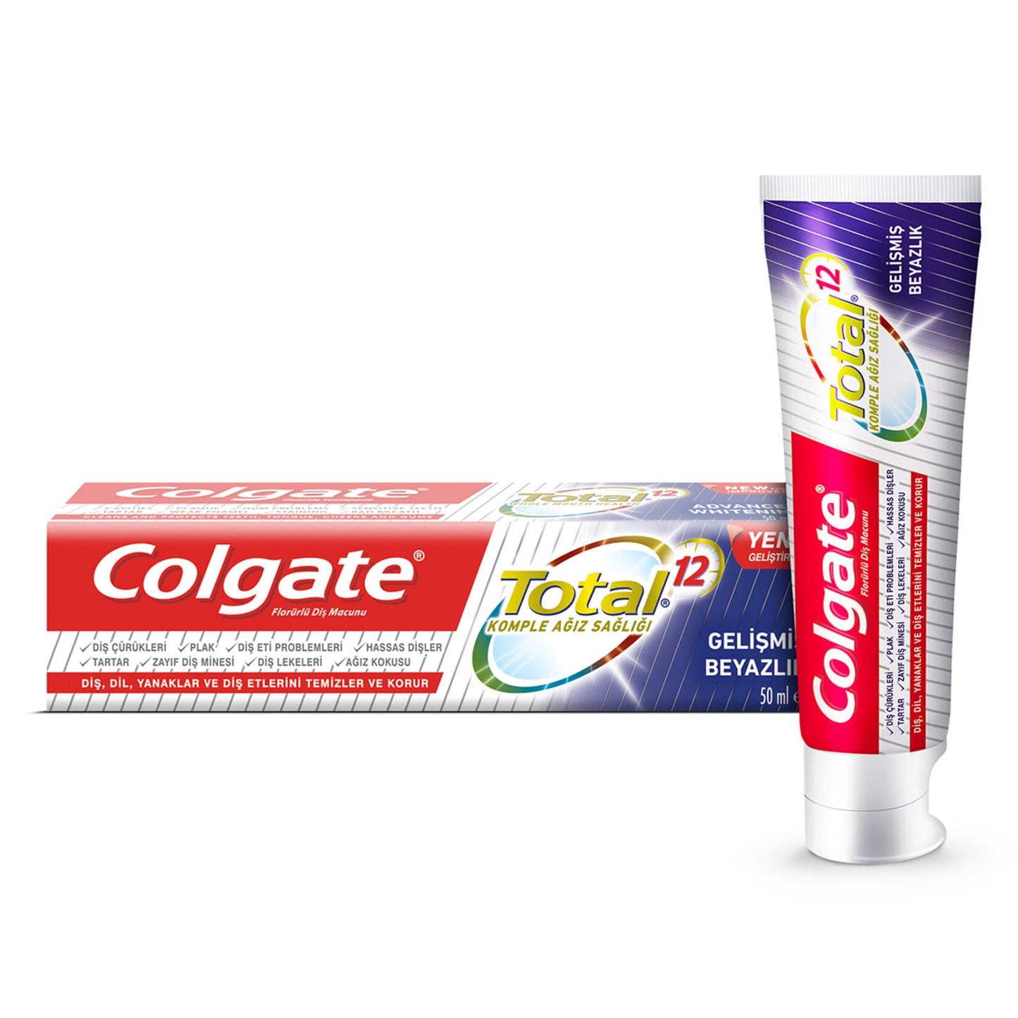 Colgate Total Gelişmiş Beyazlık Beyazlatıcı Diş Macunu 50 Ml
