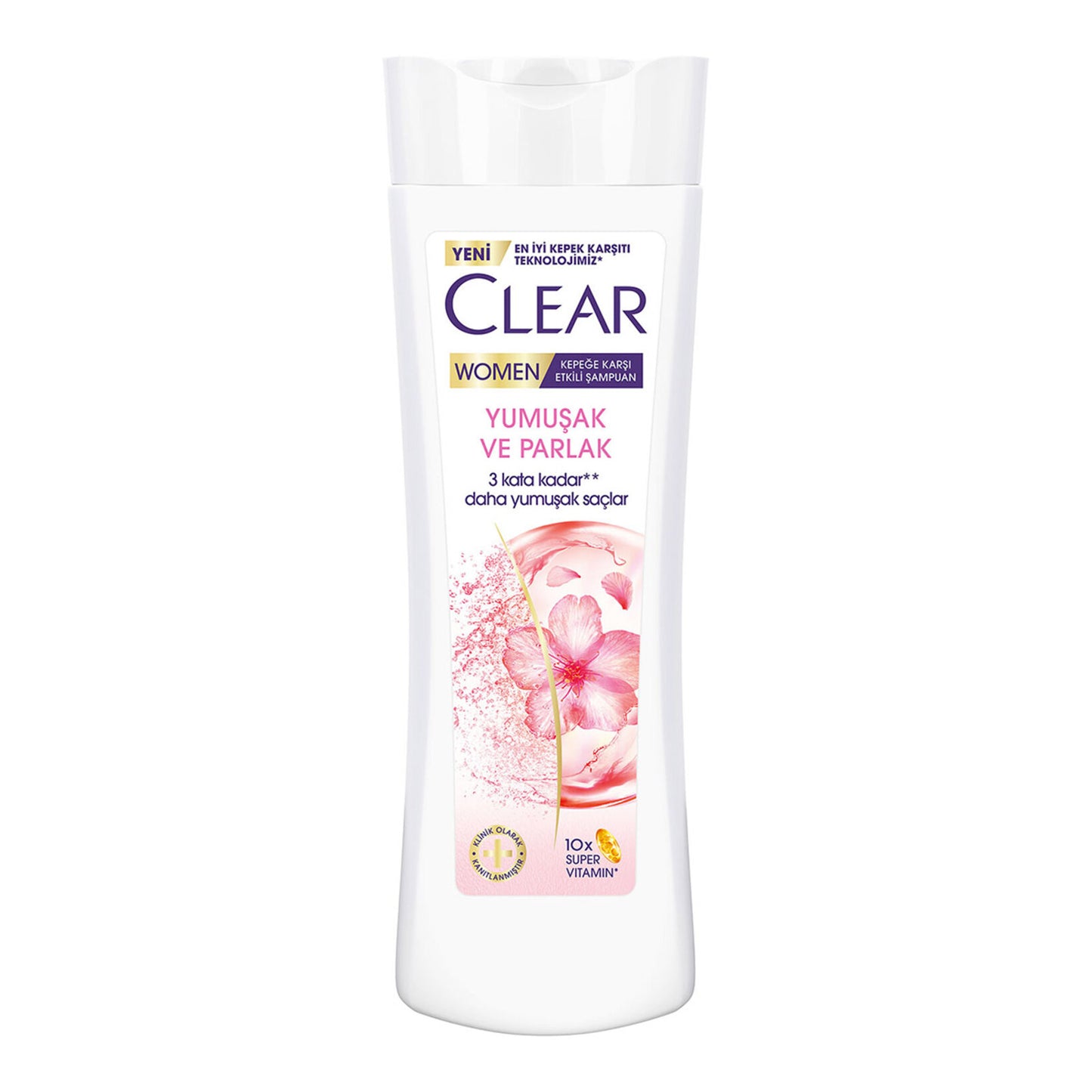 Clear Women Kepeğe Karşı Etkili Şampuan Yumuşak Parlak Kiraz Çiçeği Esansı & Keratin 350 ml
