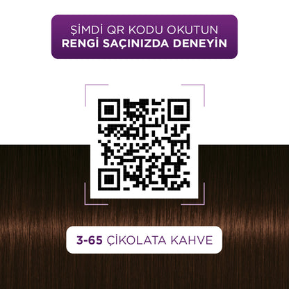 Palette Göz Alıcı Renkler 3-65 Çikolata Kahve Saç Boyası 110 Ml