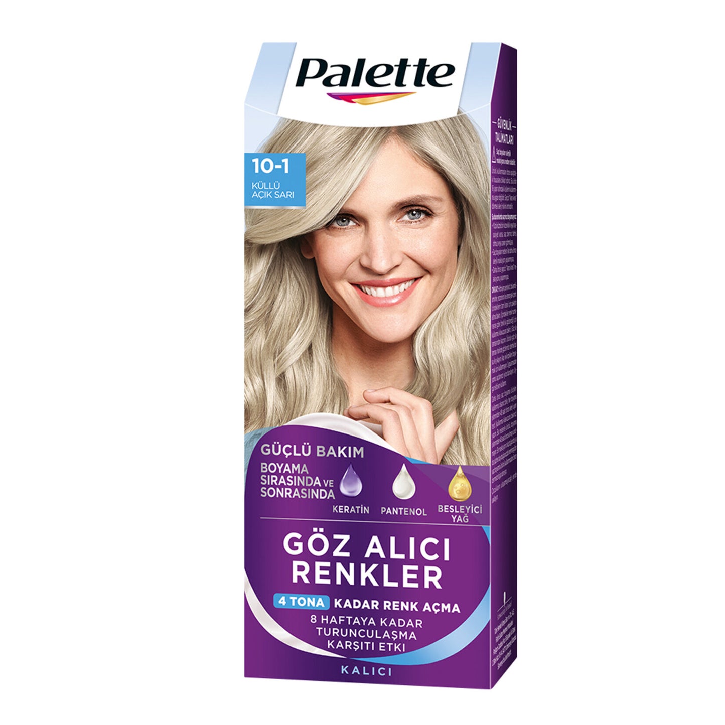 Palette Göz Alıcı Renkler 10-1 Küllü Açık Sarı Renk Açıcı Saç Boyası 110 Ml
