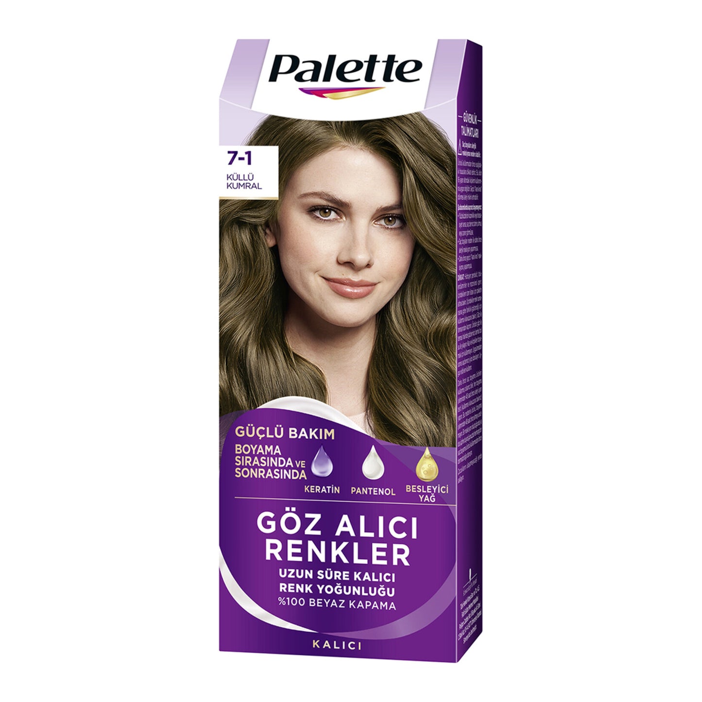 Palette Göz Alıcı Renkler 7-1 Küllü Kumral Saç Boyası 110 Ml