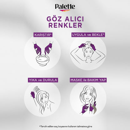 Palette Göz Alıcı Renkler 7-1 Küllü Kumral Saç Boyası 110 Ml