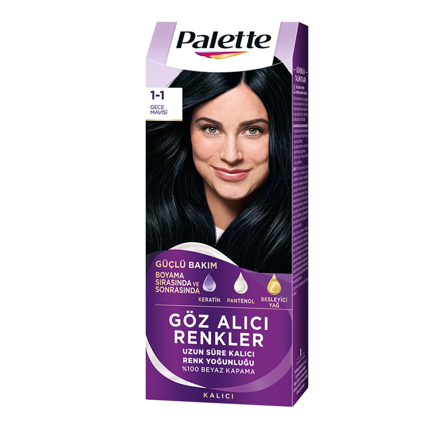 Palette Göz Alıcı Renkler 1-1 Gece Mavisi Saç Boyası 110 Ml