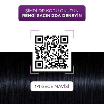 Palette Göz Alıcı Renkler 1-1 Gece Mavisi Saç Boyası 110 Ml