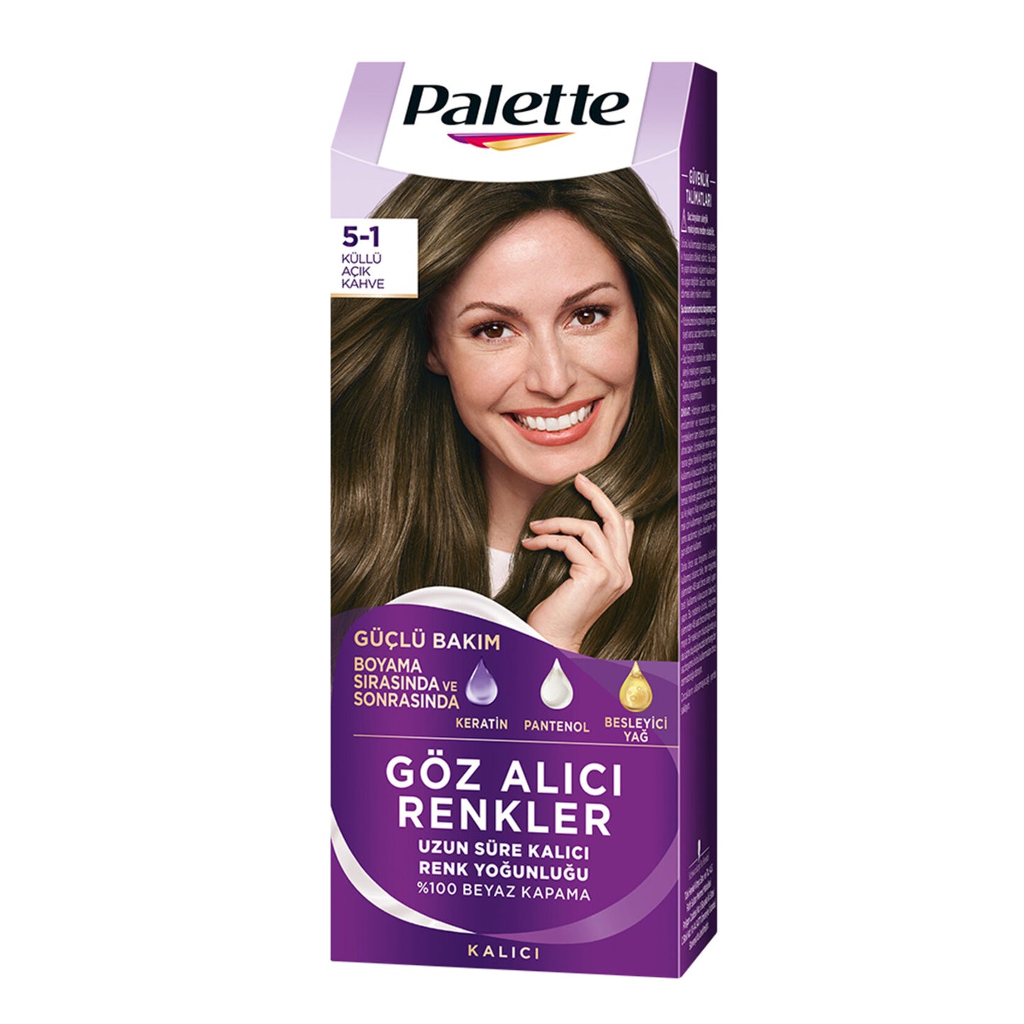 Palette Göz Alıcı Renkler 5-1 Küllü Açık Kahve Saç Boyası 110 Ml